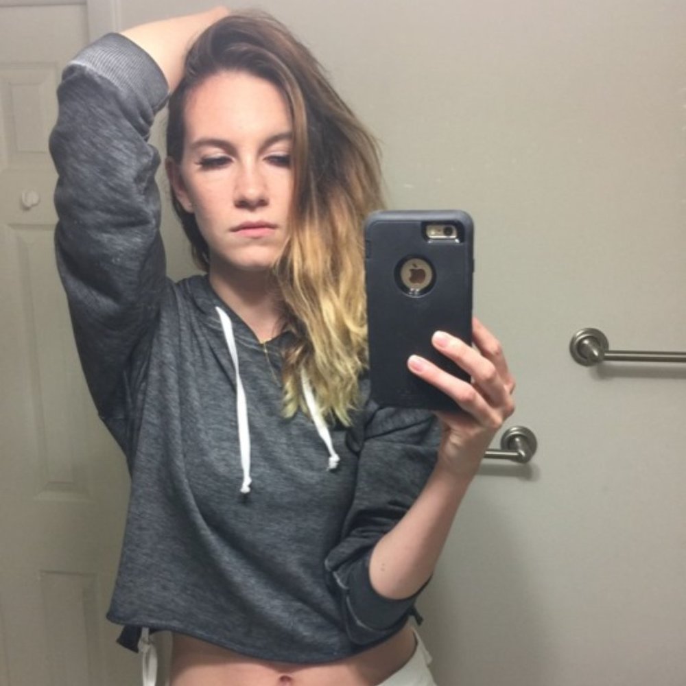 Xhilaration Loungewear Crop Top Hoodie with Braided Side Ties